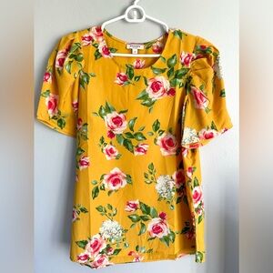 Golden Floral Blouse